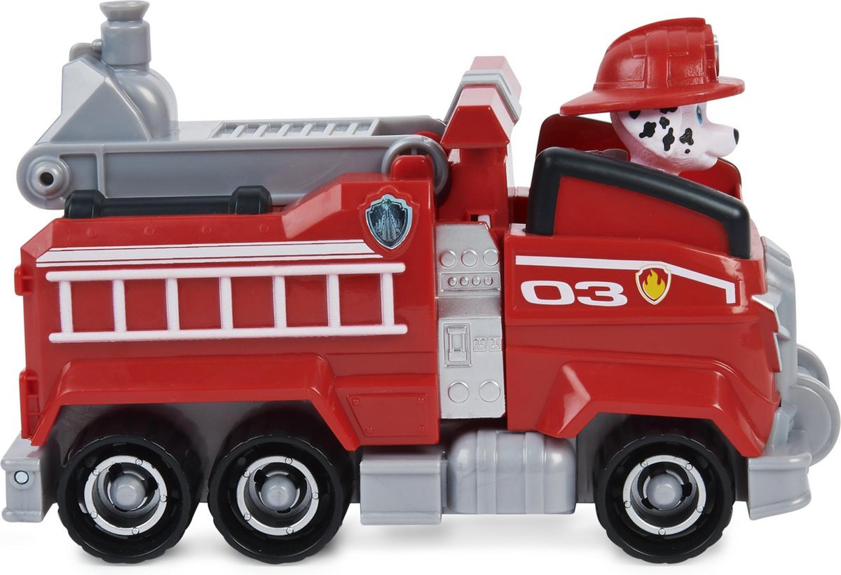 Camion de pompier Pat patrouille avec sa figurine Marcus - Pat Patrouille |  Beebs