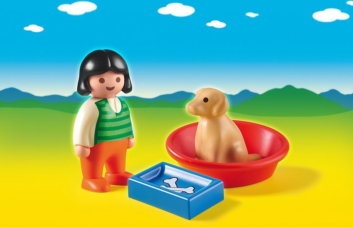 Meisje met haar hond / Enfant avec chien — cadeau in Spellen & Speelgoed - foto 4