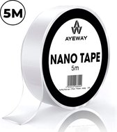 AyeWay Nano Tape - 5 Meter - Wasbaar & Herbruikbaar - Dubbelzijdig