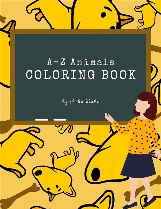 A-Z Animals Coloring Book for Kids Ages 3+ (Printable Versio ... - cover