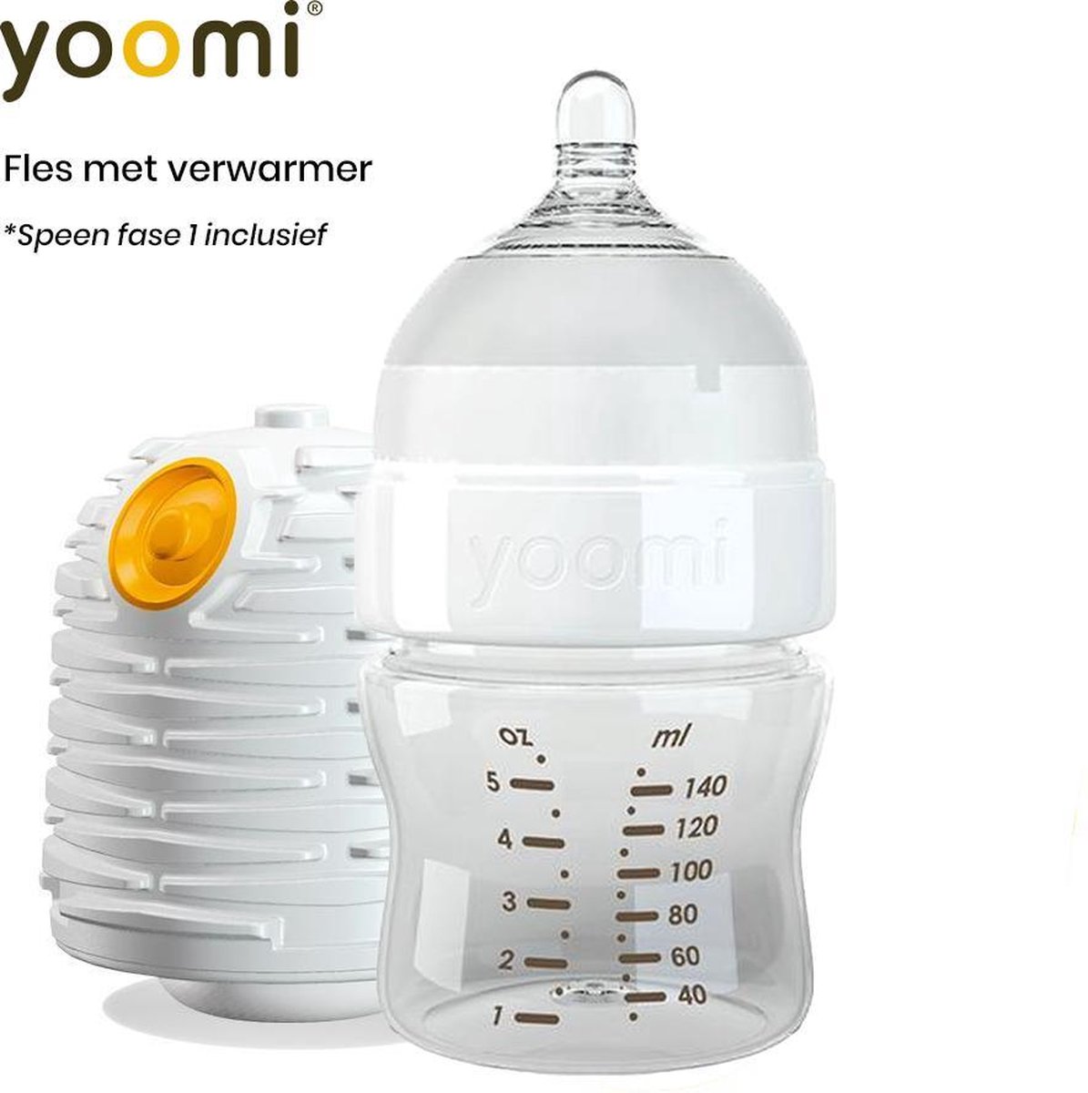 Yoomi babyfles 140ML met verwarmingselement - Babyflesje met speen fase 1  vanaf een maand | bol.com