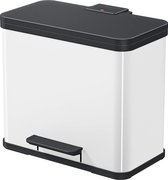 PRULLENBAK AFVALSCHEIDING-HAILO ÖKO DUO PLUS L | Afvalscheider 17 + 9 liter | 26 liter | Soft Close Clos Damping | 2-in-1 pedaalbak met innerlijke emmers | Rechthoekige bin | Gemaakt in Duits