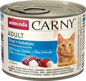 Animonda Carny Rund + kabeljauw met Peterseliewortels Adult 6 x 200 gram ( katten natvoer )