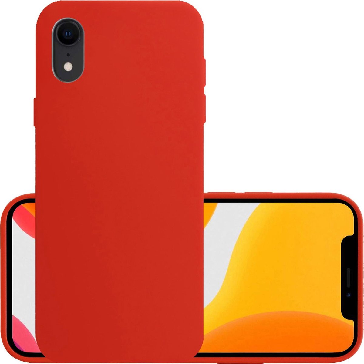 Hoesje - Geschikt voor Apple iPhone XR - Sterk & Shockproof - Hoes Cover - Siliconen Case - Rood