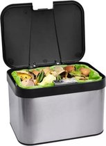 RVS compostbak met binnenemmer - 4.3L inhoud - gft afvalbakje
