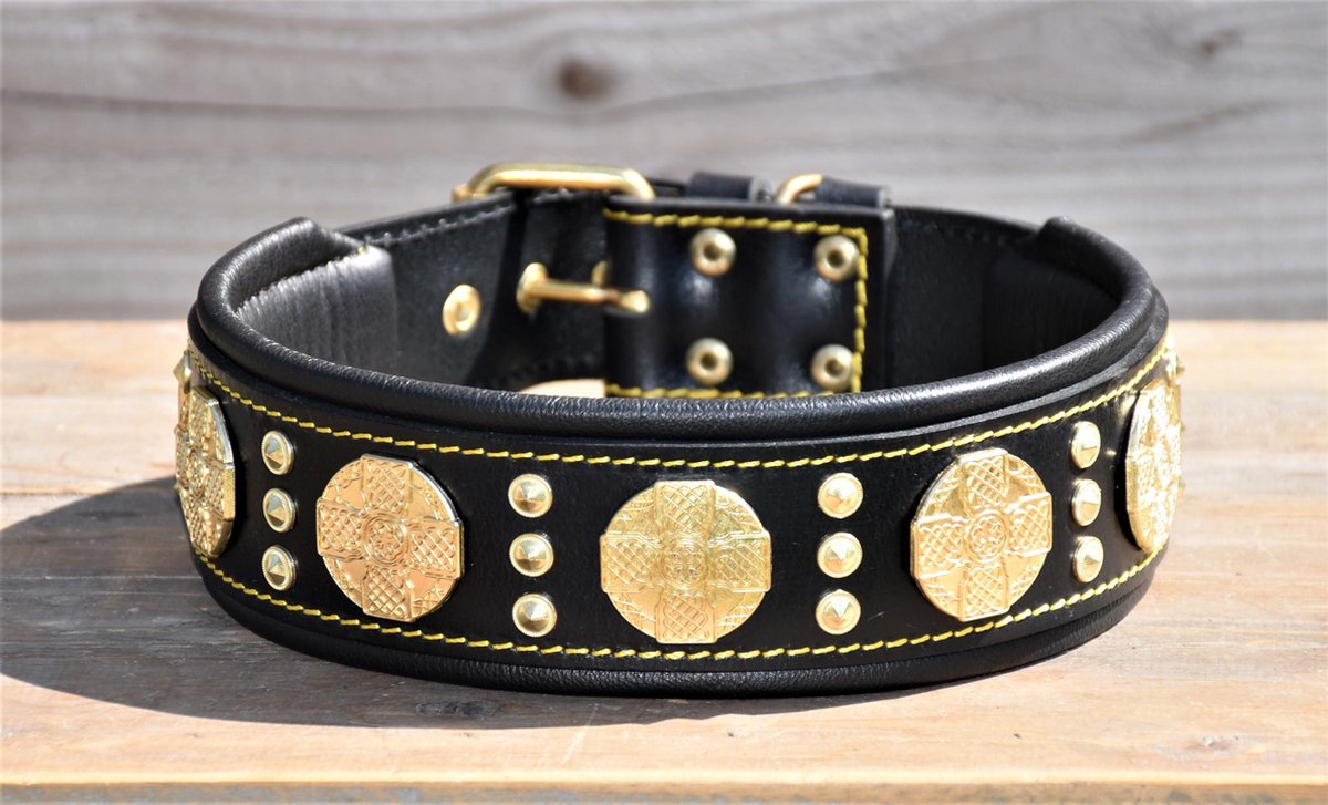 BESTIA MAXIMUS GOLD HONDEN HALSBAND MAAT M (50-60CM)