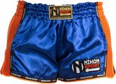 Nihon Kickboksbroek Lage Taille Heren Blauw/oranje Maat Xxl