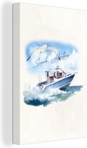 Peintures sur Toile Bateau - Vogel - Mer - Aquarelle - 20x30 cm - Art Décoration murale