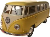 bus Volkswagen T1 1962 pull-back 1:32 staal geel