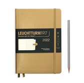 Leuchtturm1917 A5 Medium Weekly Planner & NoteBook 2022 hardcover Gold