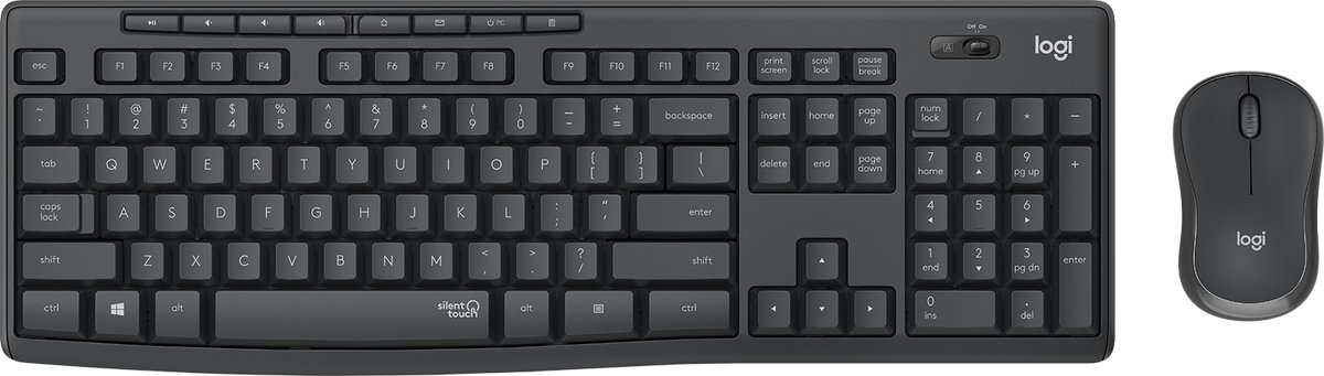 Logitech MK295 Silent - Draadloze muis en toetsenbord - QWERTY Brits, Engels / Zwart