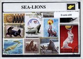 Zeeleeuwen – Luxe postzegel pakket (A6 formaat) : collectie van verschillende postzegels van zeeleeuwen – kan als ansichtkaart in een A6 envelop - authentiek cadeau - kado - gesche