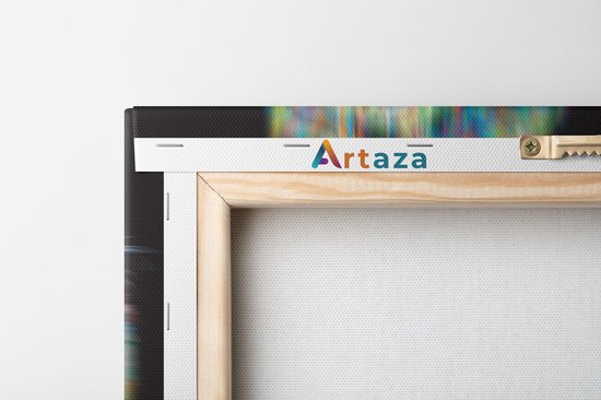 Artaza - Triptyque de peinture sur toile - Lion coloré - Tête de lion - Abstrait - 120x80 - Photo sur toile - Impression sur toile