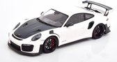 Porsche 911 (991/2) GT2 RS 2018 ( Zwarte Velgen ) Wit / Zwart 1-18 Minichamps Limited 300 Pieces