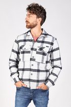 Gabbiano Overhemd Overshirt Met Ruit Structuur In Flannel Kwaliteit 331782 Ecru Mannen Maat - L