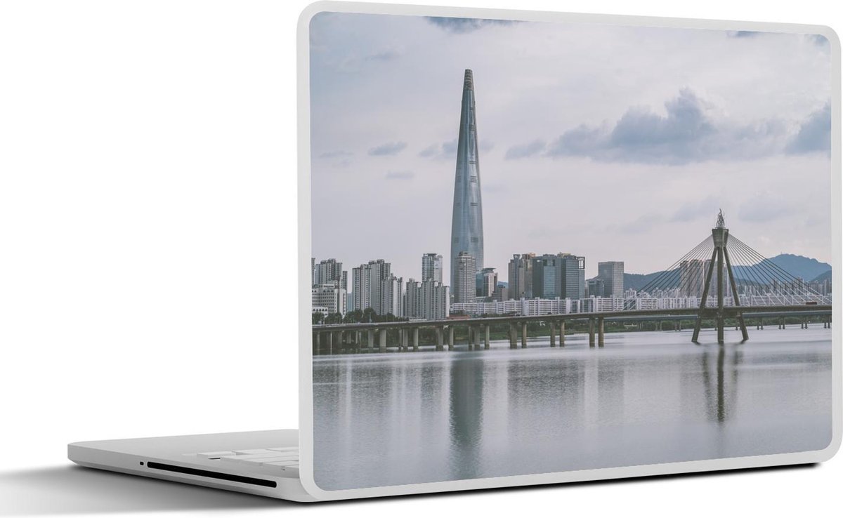 Afbeelding van product SleevesAndCases  Laptop sticker - 14 inch - Lotte World Tower overdag