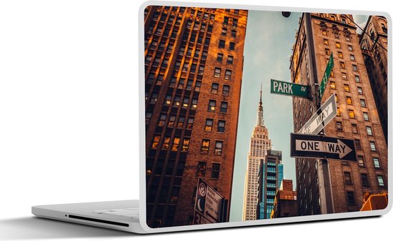 Autocollant pour ordinateur portable - 10,1 pouces - Downtown New York - 25x18cm - Autocollants pour ordinateur portable - Skin pour ordinateur portable - Housse