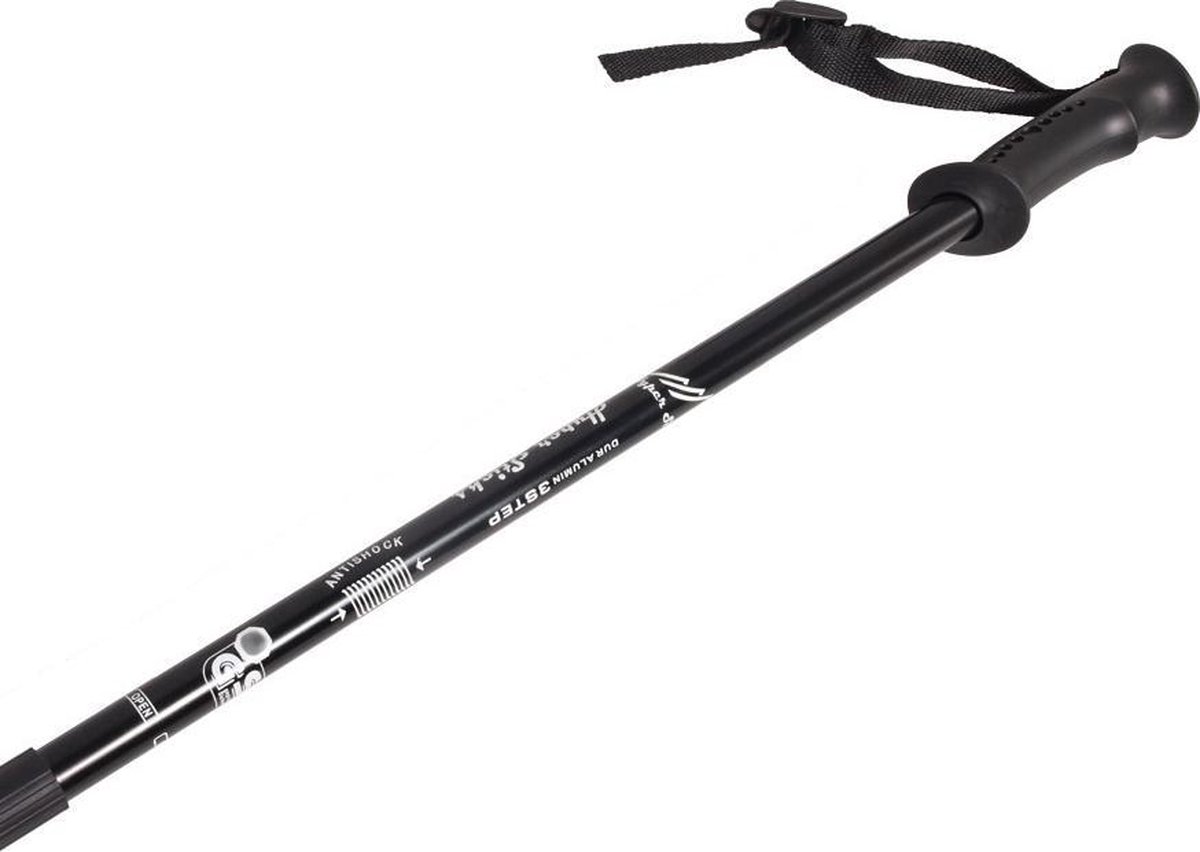 Set 2 Bastoncini Da Nordic Walking Eurobatt - Regolabili 65-135 Cm, Sistema Anti-shock, Colori Assortiti (nero)