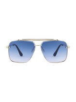 Square aviator sunglasses blue