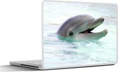 Laptop sticker - 10.1 inch - Dolfijn - Water - Zee - 25x18cm - Laptopstickers - Laptop skin - Cover