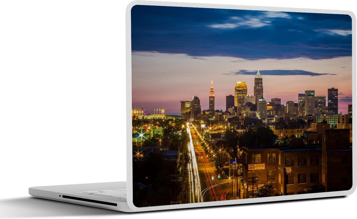 Afbeelding van product SleevesAndCases  Laptop sticker - 17.3 inch - Luchtfoto van het Amerikaanse centrum van Cleveland