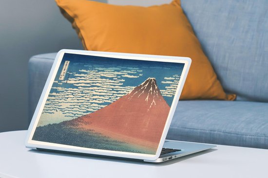 Sticker pour ordinateur portable - 15,6 pouces - Mont Fuji - peinture de Katsushika Hokusai