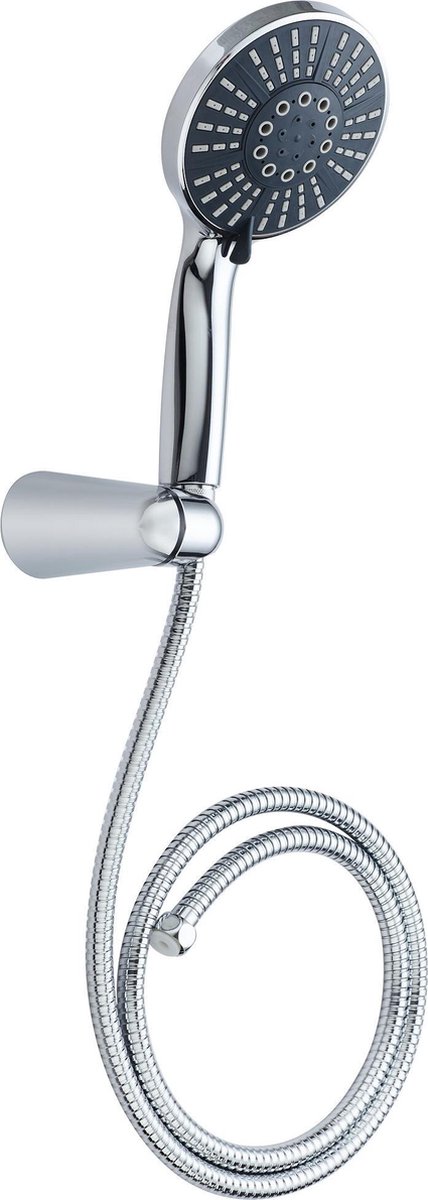 SCHÜTTE Adria Badset inclusief Handdouche, Slang en Wandsteun - Ø 12,5 cm - 5 Standen - 150 cm Slang - Chroom