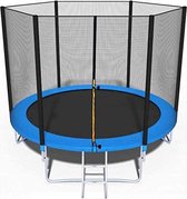 |trampoline|Trampoline blauw 244 cm