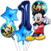 6 Stuks Disney Mickey Minnie Mouse Party Ballonnen 32Inch Nummer Opblaasbare Folie Ball Kids Birthday Decoratie Baby Shower Ballon