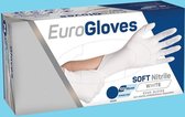 Eurogloves soft-nitrile wit poedervrij 100 stuks maat XL
