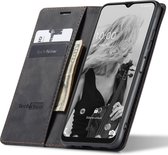Samsung A22 Hoesje - Samsung Galaxy A22 5G Book Case Leer Slimline Zwart