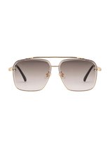 Square aviator sunglasses grey
