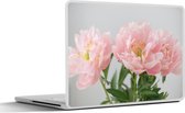 Laptop sticker - 17.3 inch - Boeket van roze pioenrozen - 40x30cm - Laptopstickers - Laptop skin - Cover