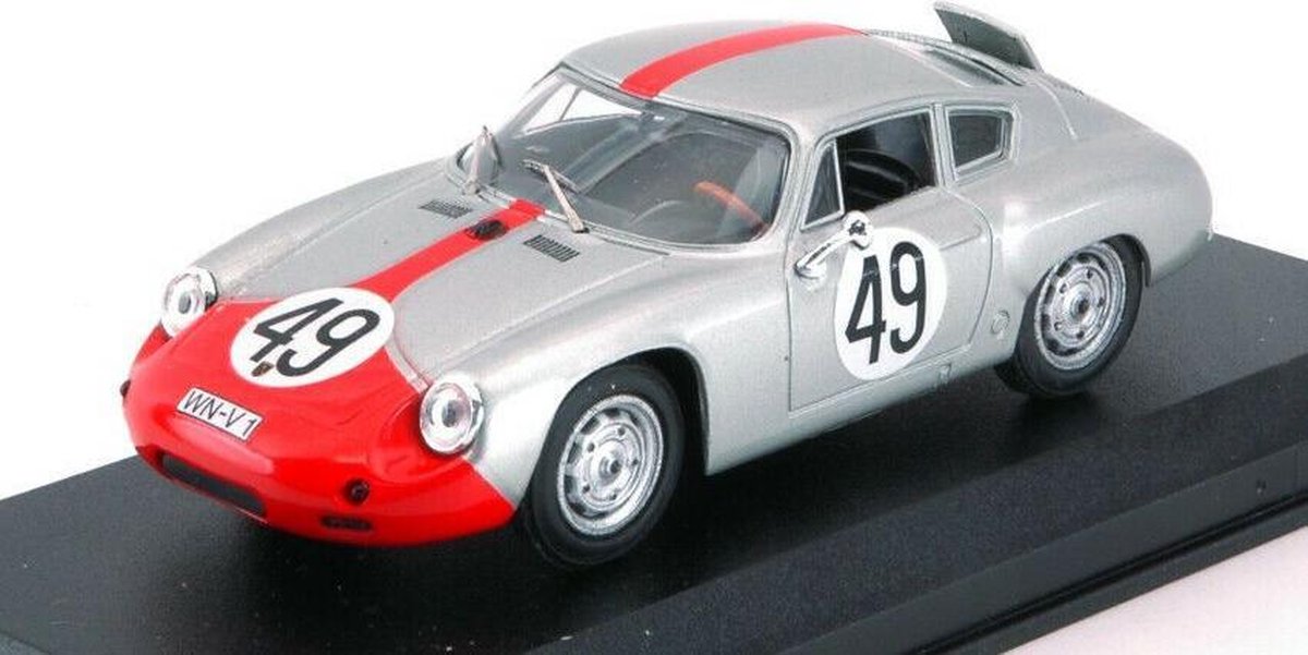 De 1:43 Diecast Modelcar van de Porsche 1600GS Abarth #49 van de Sebring van 1962. De rijders waren Strle en Hahnl. De fabrikant van het schaalmodel is Best Models. Dit model is alleen online verkrijgbaar