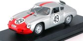 De 1:43 Diecast Modelcar van de Porsche 1600GS Abarth #49 van de Sebring van 1962. De rijders waren Strle en Hahnl. De fabrikant van het schaalmodel is Best Models. Dit model is alleen online verkrijgbaar