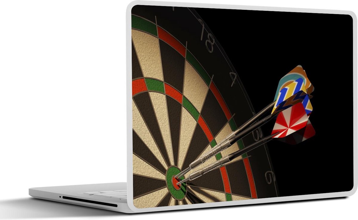Afbeelding van product SleevesAndCases  Laptop sticker - 10.1 inch - drie pijlen in het dartbord
