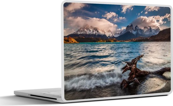 Laptop sticker - 14 inch - Pehoe meer - Bergen - Tak - 32x5x23x5cm - Laptopstickers - Laptop skin - Cover
