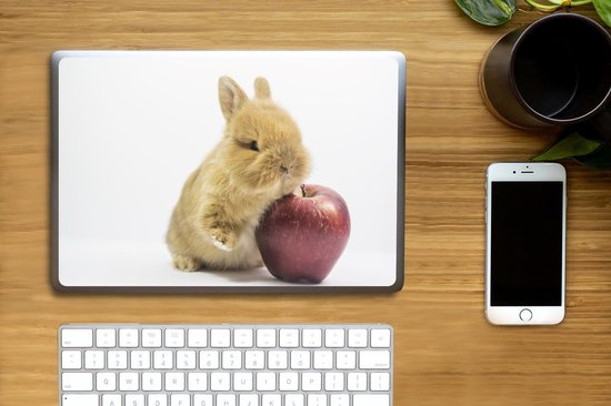Sticker ordinateur portable - 14 pouces - Lapin - Bébé - Pomme
