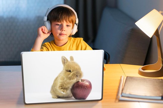 Sticker ordinateur portable - 14 pouces - Lapin - Bébé - Pomme