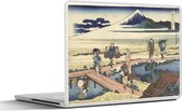 Laptop sticker - 13.3 inch - Nakahara in de provincie Sagami - Schilderij van Katsushika Hokusai - 31x22,5cm - Laptopstickers - Laptop skin - Cover