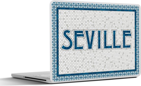 Laptop Sticker 11 6 Inch Tekening Van De Stadsnaam Van Het Spaanse Sevilla In Bol
