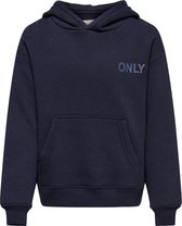 Only sweater meisjes - donkerblauw - KONevery hoodie - maat 152