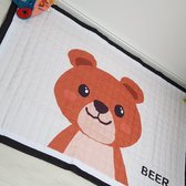 Speelkleed beertje 150 x 100 - LiefBoefje - Groot Speelkleed Baby - Speelmat Kinderen - Babymat XL - Kindervloerkleed - Kraamcadeau - Speelkleed Kinderen - 50+ design speelkleden