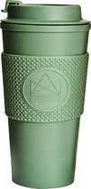 Neon Kactus -  Reisbeker - Dubbelwandige Thermosbeker - Happy Camper - Groen - 450ml