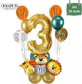 Dieren Ballon Pakket * 3 Jaar * Jungle Ballon * Dieren Feest * Jungle Feest * Verjaardag Feest * Hoera 3 Jaar * Gefeliciteerd * Kinderfeestje * Jungle Party * Snoes