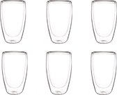 Dubbelwandige theeglazen - 400ml (ook verkrijgbaar in 200ml en 300ml) - koffieglazen - luxe -set van 6 stuks - transparant