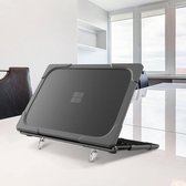 Voor Microsoft Surface Laptop 3/4 13.5 inch Doek TPU + PC Tweekleurige Anti-val Laptop Beschermhoes (Grijs)