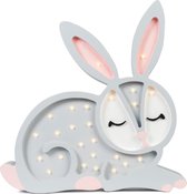 Little Lights Nachtlampje - Bedlamp voor kinderen - Met dimmer en timer - Afstandsbediening - Wandlamp voor in de slaapkamer - Stopcontact - Konijn