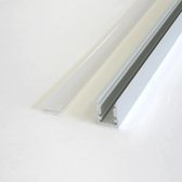 2m aluminium profiel voor ledstrip - ondoorzichtige reflector - Kunststof - Zilver - Unité - 2 m - SILUMEN