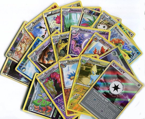 Afbeelding van het spel 50 random Pokémon kaarten met een foil kaart